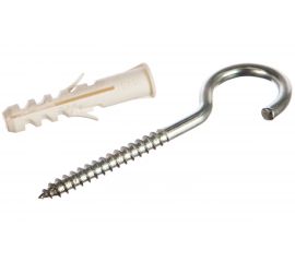 Распорный дюбель Зубр МАСТЕР тип ЕВРО с шурупом-полукольцом, 8х40 / 5х75 мм, 6 шт 30686-08-40 