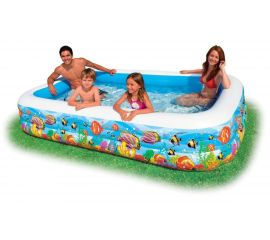 Бассейн-ванна надувной Intex 305х183х56см с рыбками 58485 