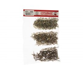 Набор универсальных саморезов Стройбат желтопассивированных 3,5-4мм 600 шт 204511 