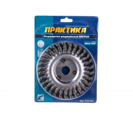 Кордщетка радиальная витая (150х22.2 мм) ПРАКТИКА 032-522 
