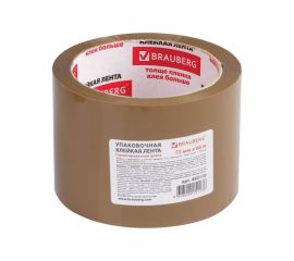 Клейкая лента BRAUBERG 72 мм х 66 м, упаковочная, коричневая, 45 мкм, 440110 