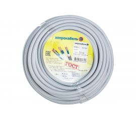 Кабель ЭлПроКабель твёрдый круглый NYM-J 3х2,5 20м ГОСТ 4630017856343 
