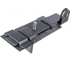 Накладной засов с проушиной Делга (серебро; с плоским ригелем; 180 мм) Д816 