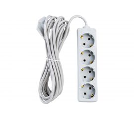 Удлинитель ExeGate ECE-4-5G 4 евророзетки с заземлением, 5м, серый 285817 