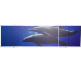 Экран под ванну Лидер Дельфины из ПВХ панелей на пластиковом каркасе 150 см 