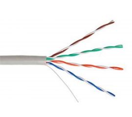 Кабель NETLAN U/UTP 4 пары, категория 5e, внутренний, PVC, серый, 100м EC-UU004-5E-PVC-GY-1 