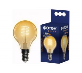 Светодиодная лампа ФОТОН LED FL P45-S 4W E14 2200К, серия ДЕКОР 23964 