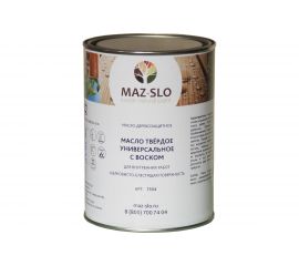 Твёрдое универсальное масло с воском MAZ-SLO цвет Графит 1 л 8061485 