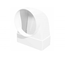 Соединитель плоского канала с круглым, угловой 55 х 110 мм Эвент 55110 СК100ФП 