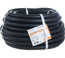 Гофрированная труба Промрукав ПНД легкая 350 Н безгалогенная HF черная с зондом д25 25 м PR02.0127 