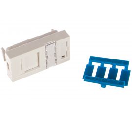 Модуль-адаптер/лицевая панель информационной розетки Экопласт, 45x22.5, RJ, 1 вход, белый 87001-1 