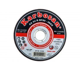 Диск отрезной по нержавеющей стали 125х1х22 мм INOX Karbosan 10400 