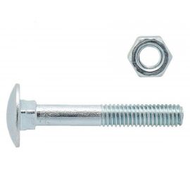 Болт с п.кр. гол. и кв.подголовком, с гайкой ЕВРОПАРТНЕР DIN603 Zn M6х30 10шт. 6 0517 1 