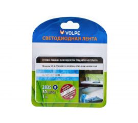 Комплект светодиодной ленты Volpe ULS-Q580 2835-30LED/m-IP20-1,0M-4000K-3AA UL-00006535 