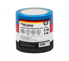 Набор изоленты KRANZ АВТО 4 цвета по 5 м х 15 мм, 0.13 мм KR-09-2011 