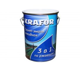 Грунт-эмаль по ржавчине KRAFOR серая 5,5 кг 4 26694 