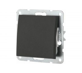 1-клавишный выключатель LK Studio, схема 1, 16 A, 250 B, черный бархат 860108-1 