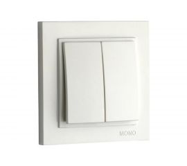 Двухклавишный выключатель MONO ELECTRIC Despina, слоновая кость 102-010025-102 