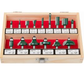 Фрезы кромочные по дереву для фасок 15 шт FIT 36579 