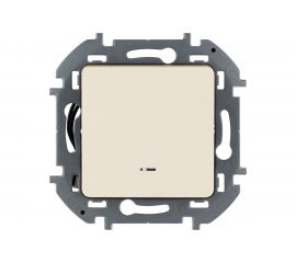 Одноклавишный переключатель Legrand с подсветкой - INSPIRIA - 10 AX - 250 В - слоновая кость 673661 