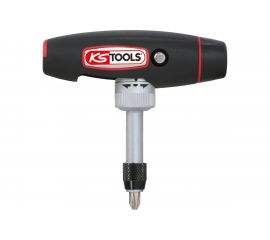 Отвертка для бит KS Tools с ручкой-трансформером, 1/4"", в комплекте с 5 битами 911.2475 