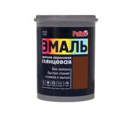 Акриловая эмаль PALIZH глянцевая 602 темно-коричневая 1кг 1/6 11605610 