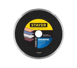 Диск алмазный отрезной сплошной по керамической плитке CERAMOPRO Professional 230 мм Stayer 3665-230_z02 