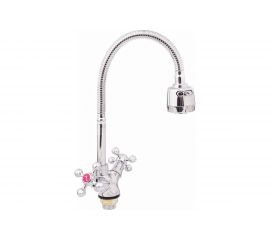 Смеситель для кухни FRAP F4319 1/2 керамическая кран-букса, гибкий излив, гайка 535433 