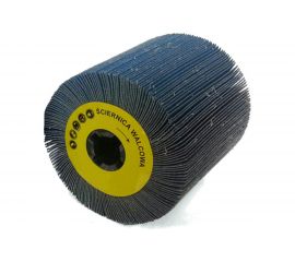 03 Валик шлифовальный лепестковый на тканой основе (100х100х19 мм; P80) GLOB ШЛВ100х100х19P80 