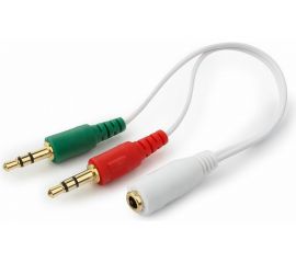 Кабель Cablexpert аудио сигнала джек 3.5 наушник папа 3.5 микрофон папа джек3.5 4pin длина 20см CCA-418W 