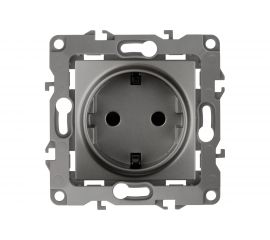 Розетка ЭРА 12-2101-12 2P E Schuko, 16A-250В, IP20, 12, графит Б0019319 