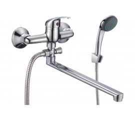 Смеситель для ванны и умывальника СЛАВЕН с поворотным изливом, кнопочный, комплект, одноручный СЛ-ОД-П31 