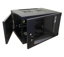 Настенный шкаф TWT Next, 15U, 550x450, стеклянная дверь, черный CBWNG-15U-6x4-BK 