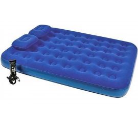 Надувной матрас с ручным насосом и 2 подушками BestWay Flocked Air Bed With Air Pump/Queen/ 67374 BW 