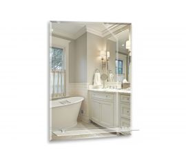 Зеркало MIXLINE ""Клон"" 600x800 ШВ., с полкой и фацетом 547324 