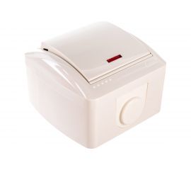 Выключатель Lezard, NATA, с подсветкой, крем 710-0300-111 