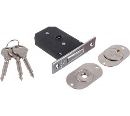 Врезной крестообразный замок Fuaro 200 F CP хром, 3 кл. 15368 