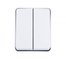 2-клавишный выключатель Schneider Electric AtlasDesign PROFI IP54 открытой установки 10 АХ, белый ATN540151 