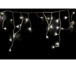 Гирлянда Neon-Night АЙСИКЛ бахрома, 1.8х0.5м, прозрачный ПВХ, 48 LED ТЕПЛО-БЕЛЫЕ IP20 255-016 