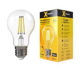 Светодиодная диммируемая лампочка X-Flash XF-E27-FLD-A60-6W-2700K-230V артикул 48717 