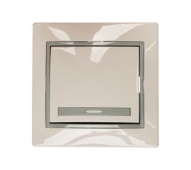 Выключатель Lezard MIRA белый с серой вставкой 701-0215-100 