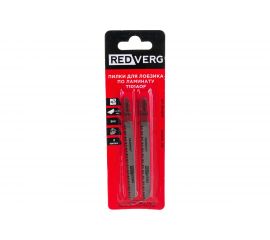 Пилка для лобзика по ламинату T101AОF чистый криволинейный рез, BIM 2 шт. REDVERG 6623557 