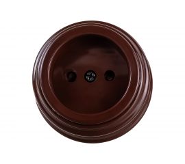 Розетка Bylectrica РА16-0205 1-местная без заз. со шторк. 16А ОУ, серия РЕТРО, коричневый РА16-0205 коричневый 