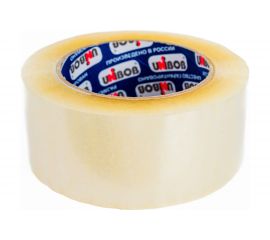 Упаковочная клейкая лента UNIBOB прозрачная 48 мм х 132 м 134839 