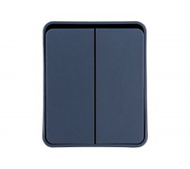 2-клавишный выключатель Schneider Electric AtlasDesign PROFI IP54 открытой установки 10 АХ, антрацит ATN544051 