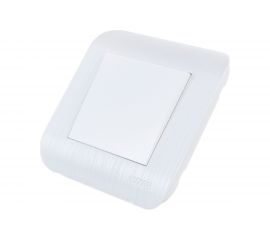 Выключатель LUXAR Deco с/у 1 клавиша, белый с рифленой рамкой, 250В 10А 4606400620174 