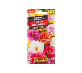 Семена Аэлита Портулак махровый Супер долгоцвет, смесь окрасок, однолетний, 0.1 г 4601729091179 