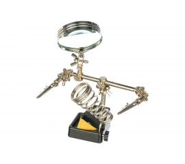 Держатель третья рука с лупой х2.5 ZD-10G REXANT 12-0252 