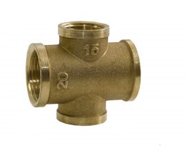 Переходная крестовина LEXLINE 3/4-1/2-3/4-1/2, вн/вн/вн/вн., латунь 20-15 516617 