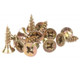 Потайной универсальный шуруп Метизный двор 4,0x16, желтый, 1000 шт. 4607159063236 